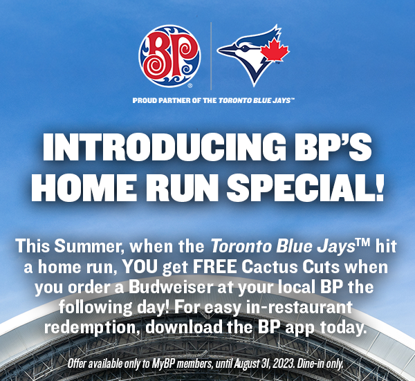 [Boston Pizza] Boston Pizza MYBP Blue Jays Home Run Special Free Cactus